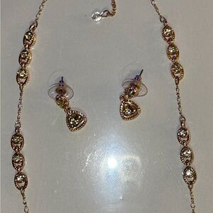 Napier Rose Gold Necklace/Earring set